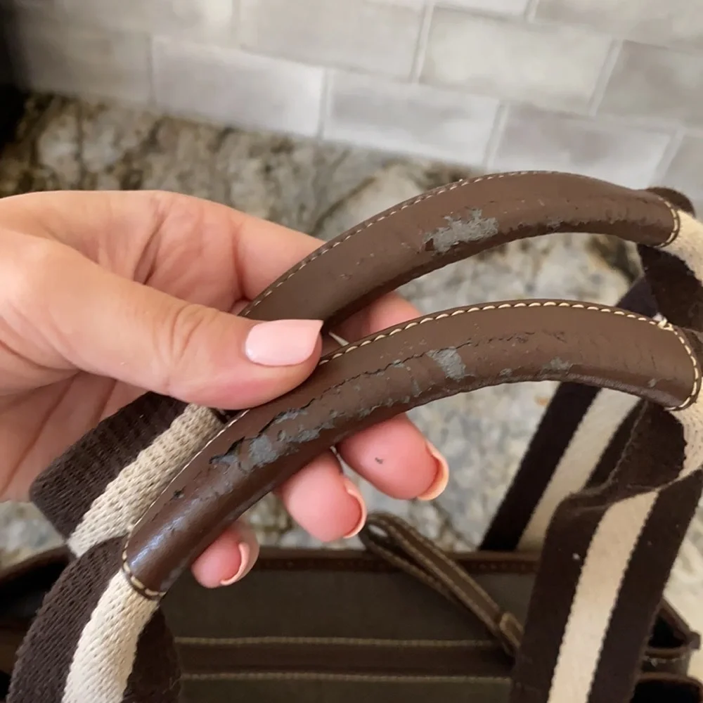 Coach Brown canvas tote bag